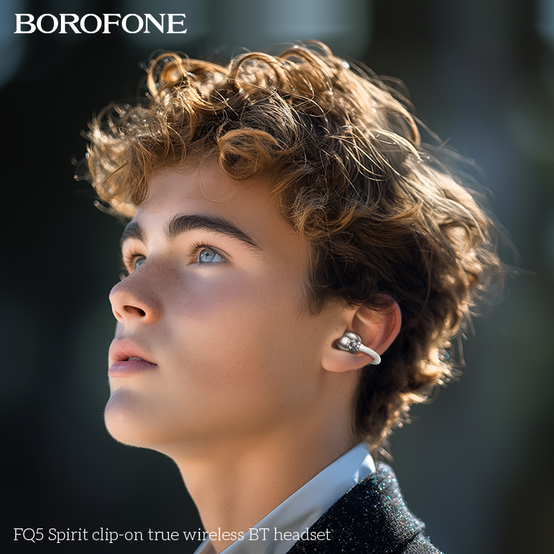 BOROFONE FQ5 Spirit clip-on TWS earbuds NZ 7
